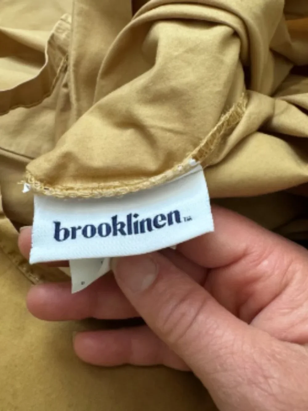 Brooklinen Caramel/Tan Full/Queen Duvet Cover with Queen Fitted Sheet